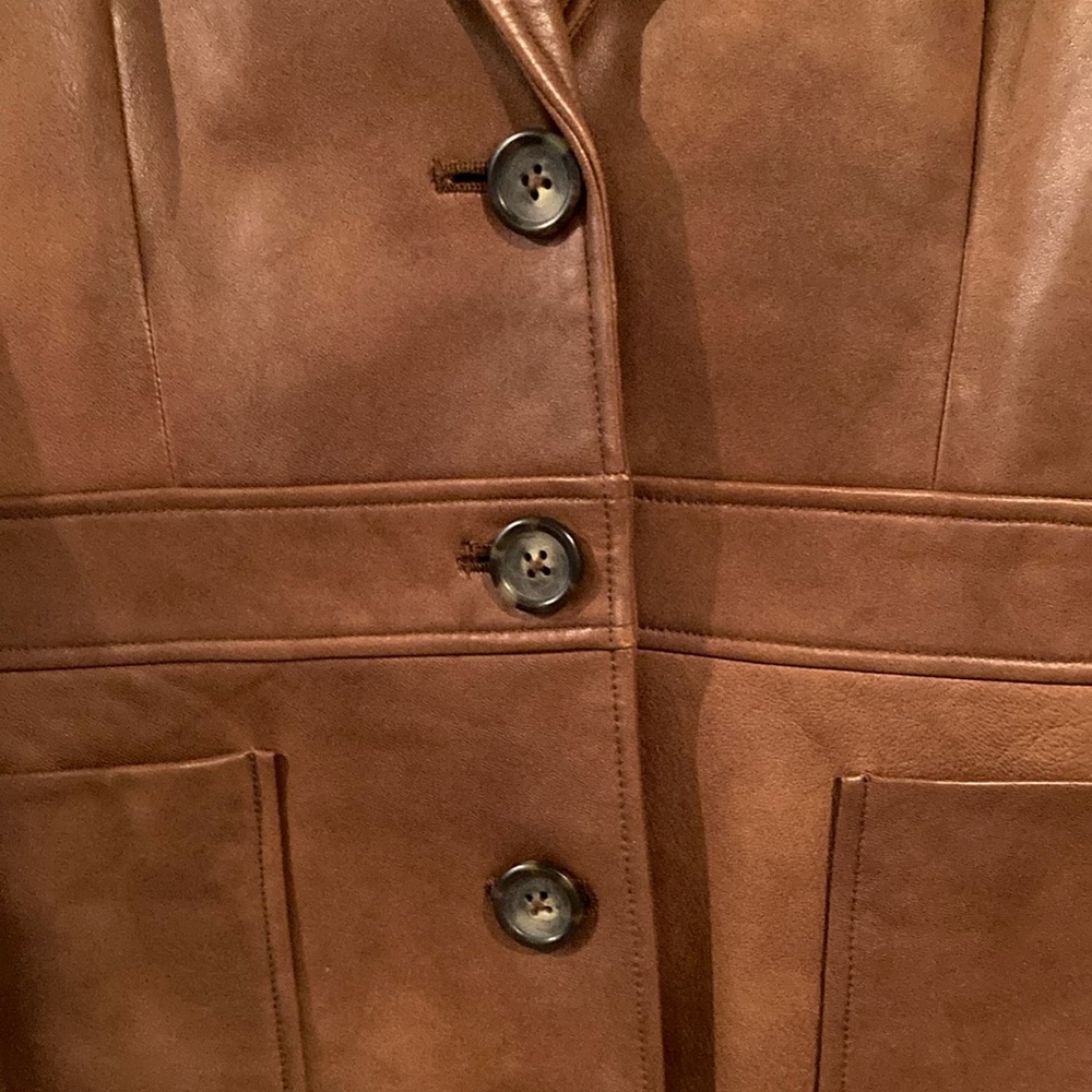 Banana Republic Brown Glove Leather Jacket. - Picture 3 of 13